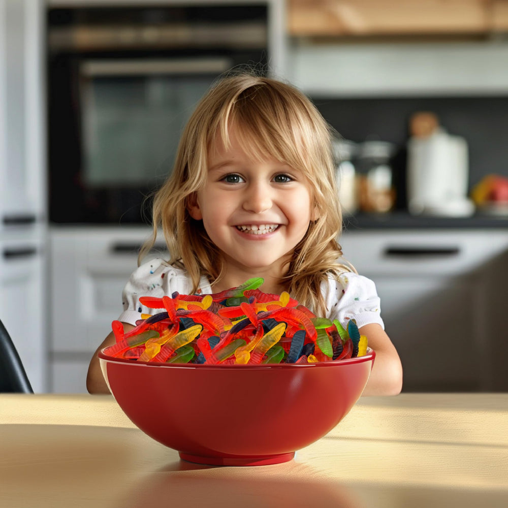 ILIKE! Gummy Worms lemon flavor perfect for candy jars.