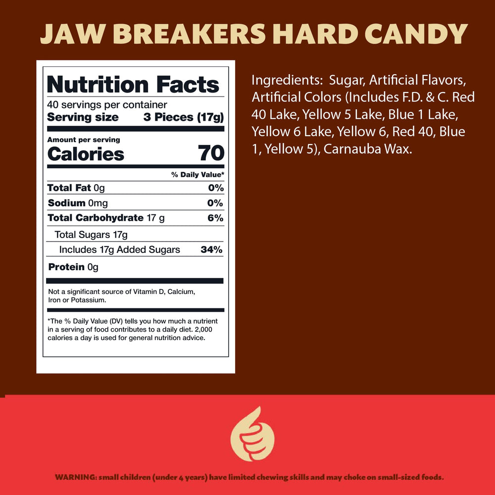 ILike Jaw Breakers colorful pieces close-up, highlighting cherry and lemon flavors for a vibrant treat.