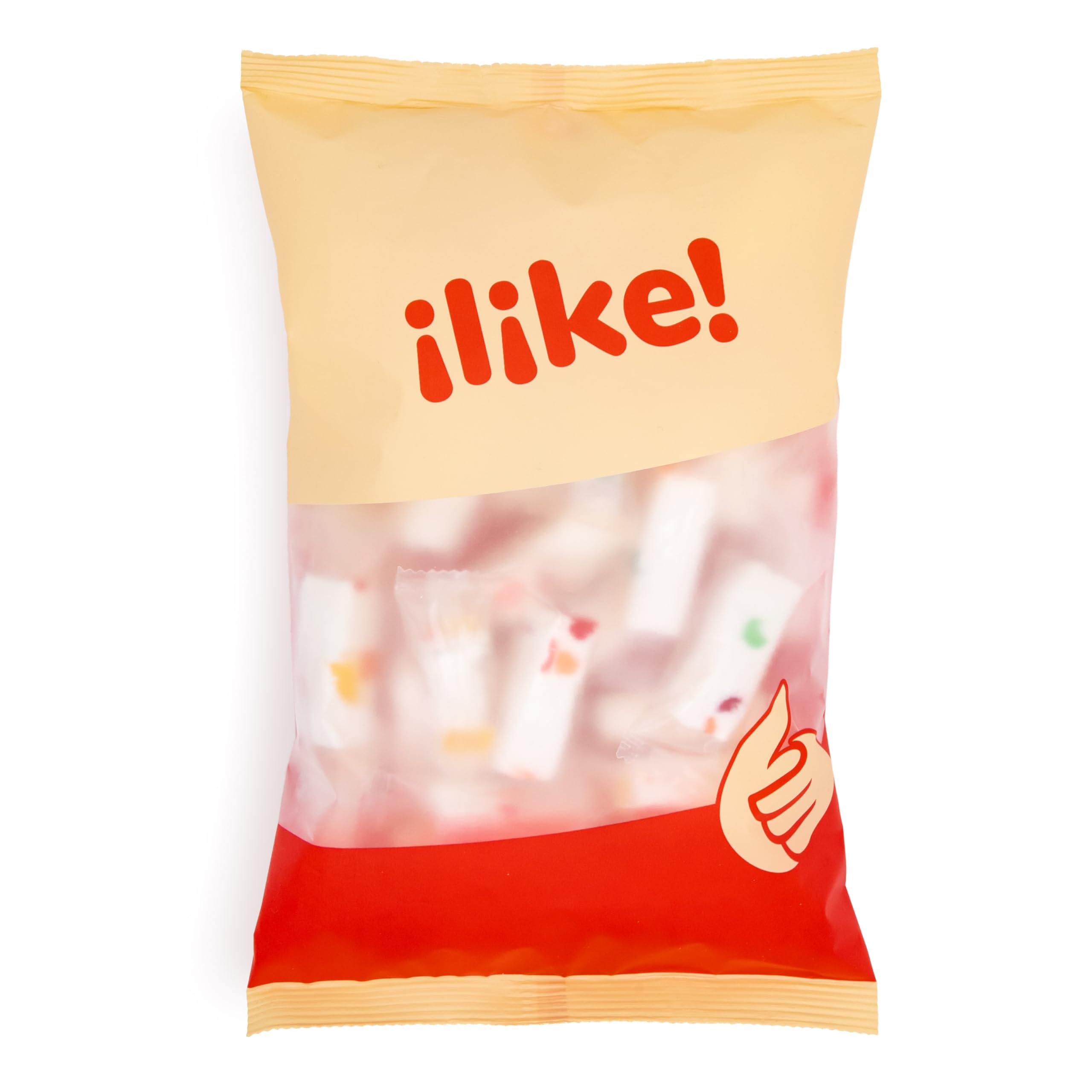 ILIKE! Creamy nougat texture with chewy bite, perfect snack.