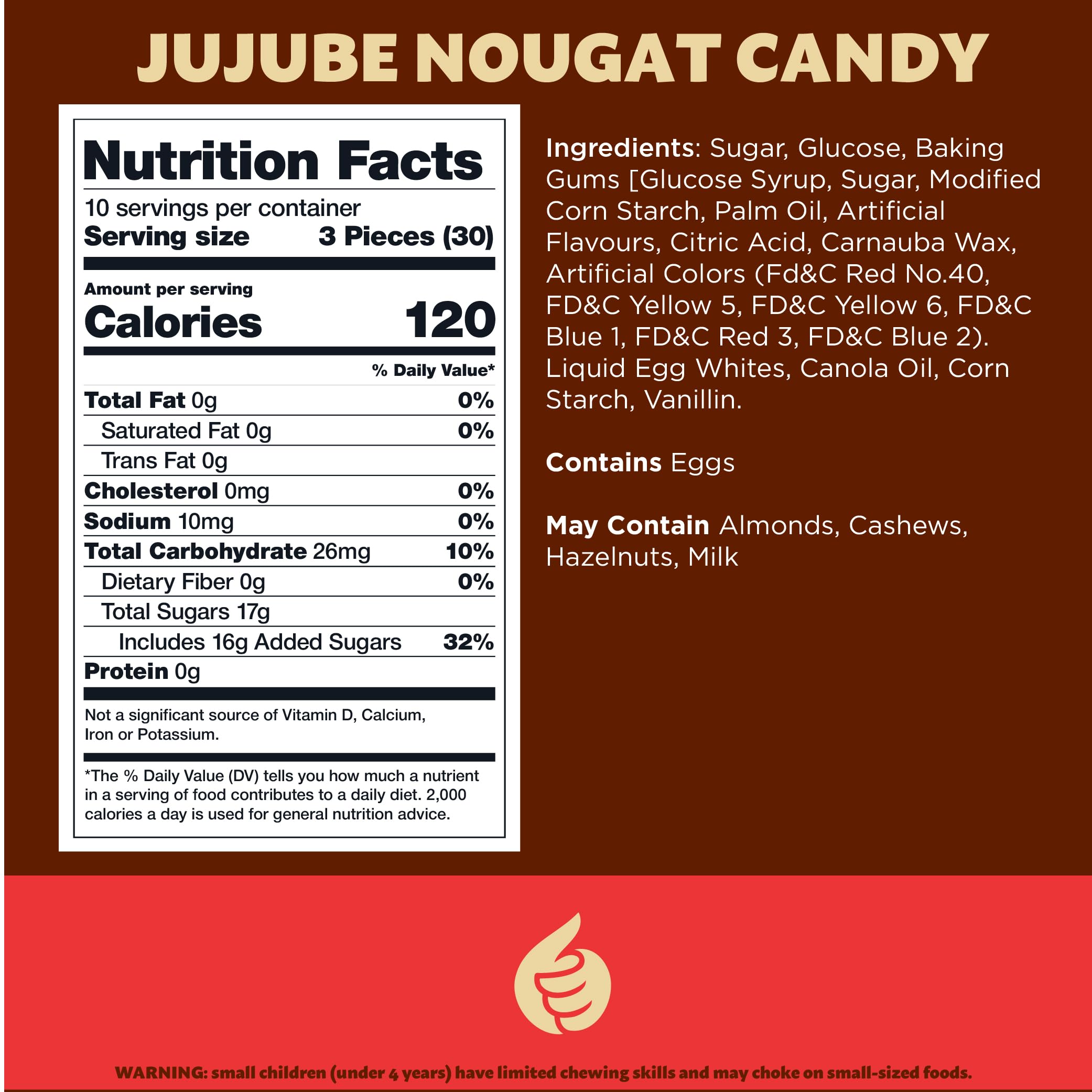 ILIKE! Jujube Nougat with fruit jelly bits—burst of fruity flavor.