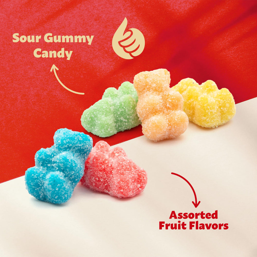 ILIKE Neon Sour Gummi Bears create colorful dessert garnishes.