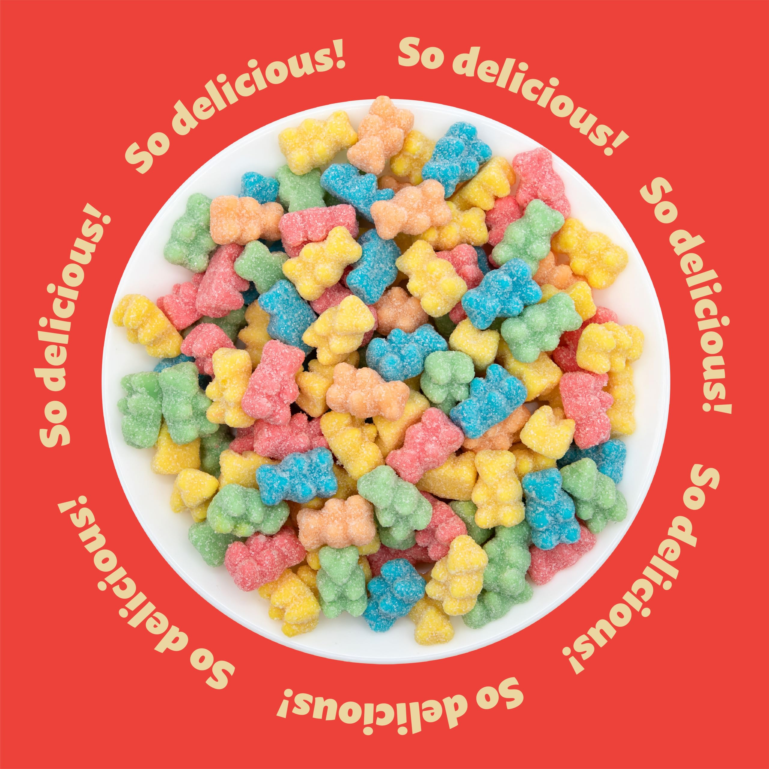 ILIKE Neon Sour Gummi Bears chewy texture makes a fun snack.
