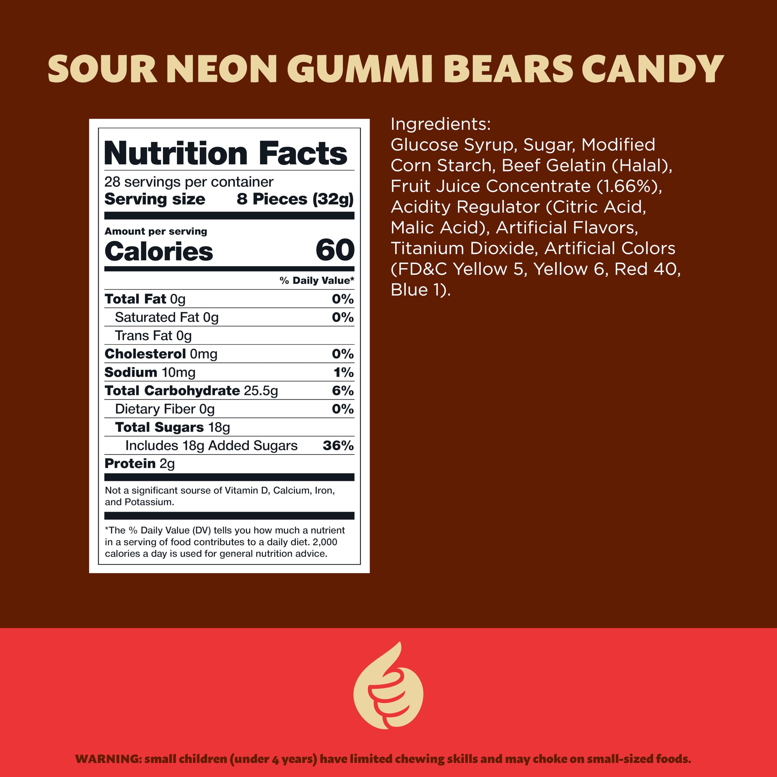 ILIKE Neon Sour Gummi Bears varied fruits brighten bowls and movie nights.