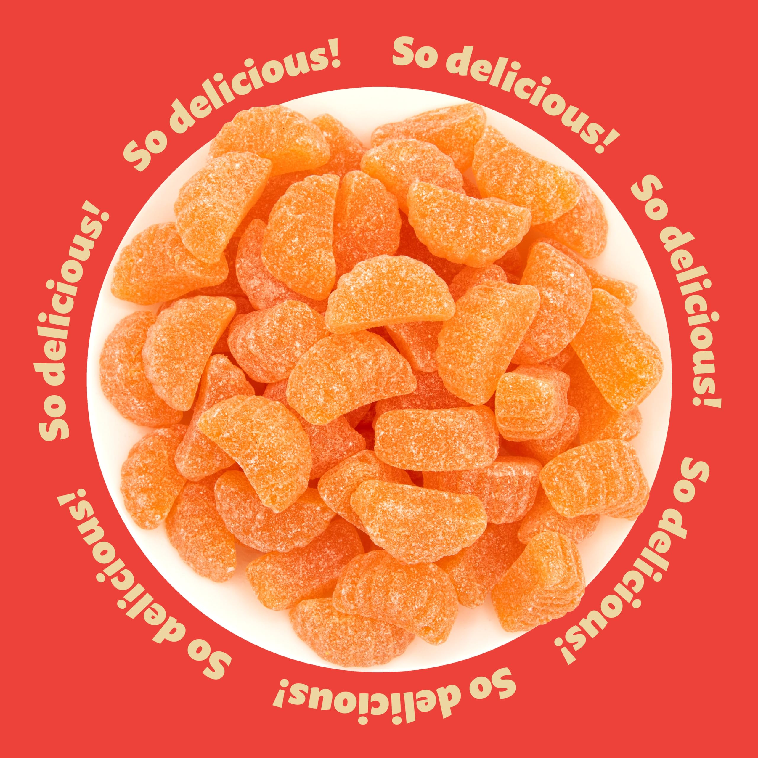 ILIKE! Close-up of orange slices reveals natural color and soft sugar-dusted texture.