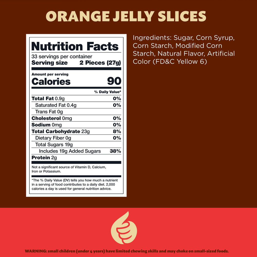 ILIKE Orange Slices Jelly Candy closeup of sugar-dusted slices.