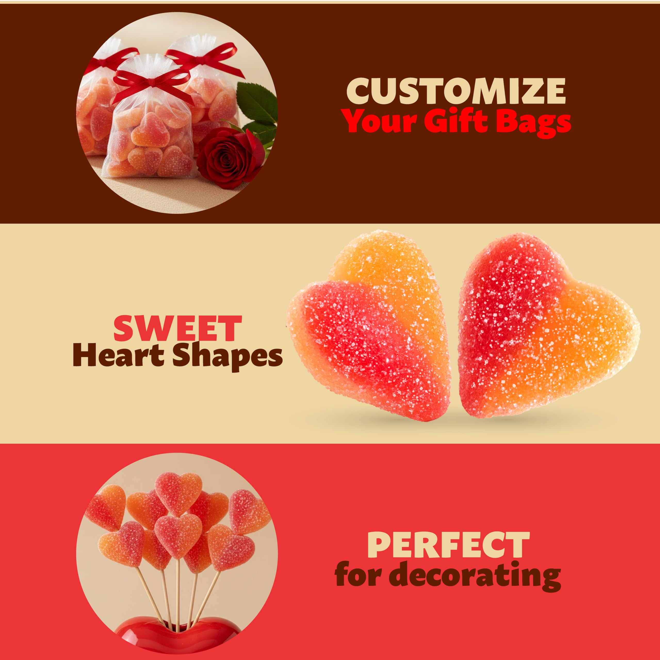 ILike Peach Hearts Gummy party-favor bowl invites sharing and cheer