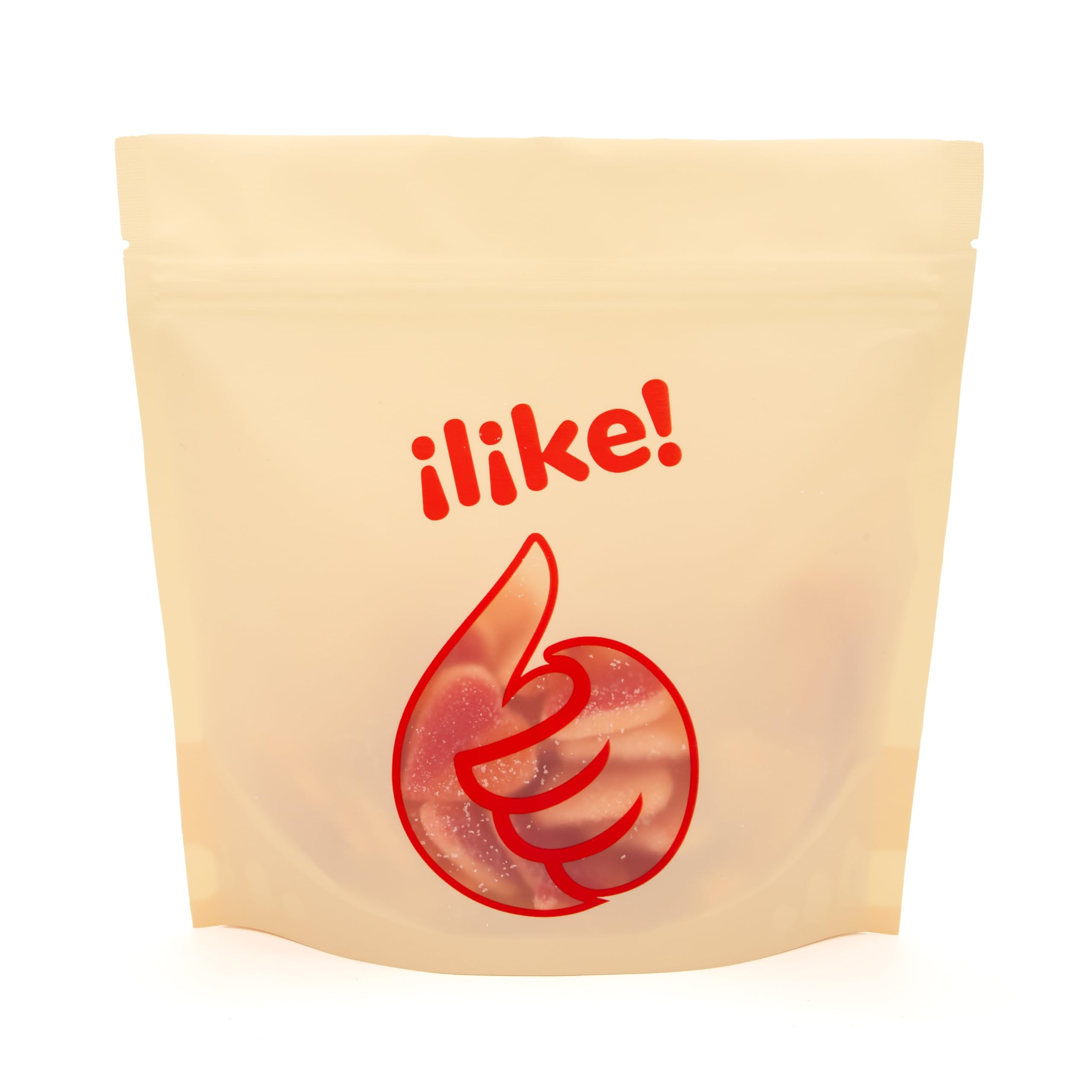 ILike Peach Hearts Gummy decorative topping option for desserts and bowls