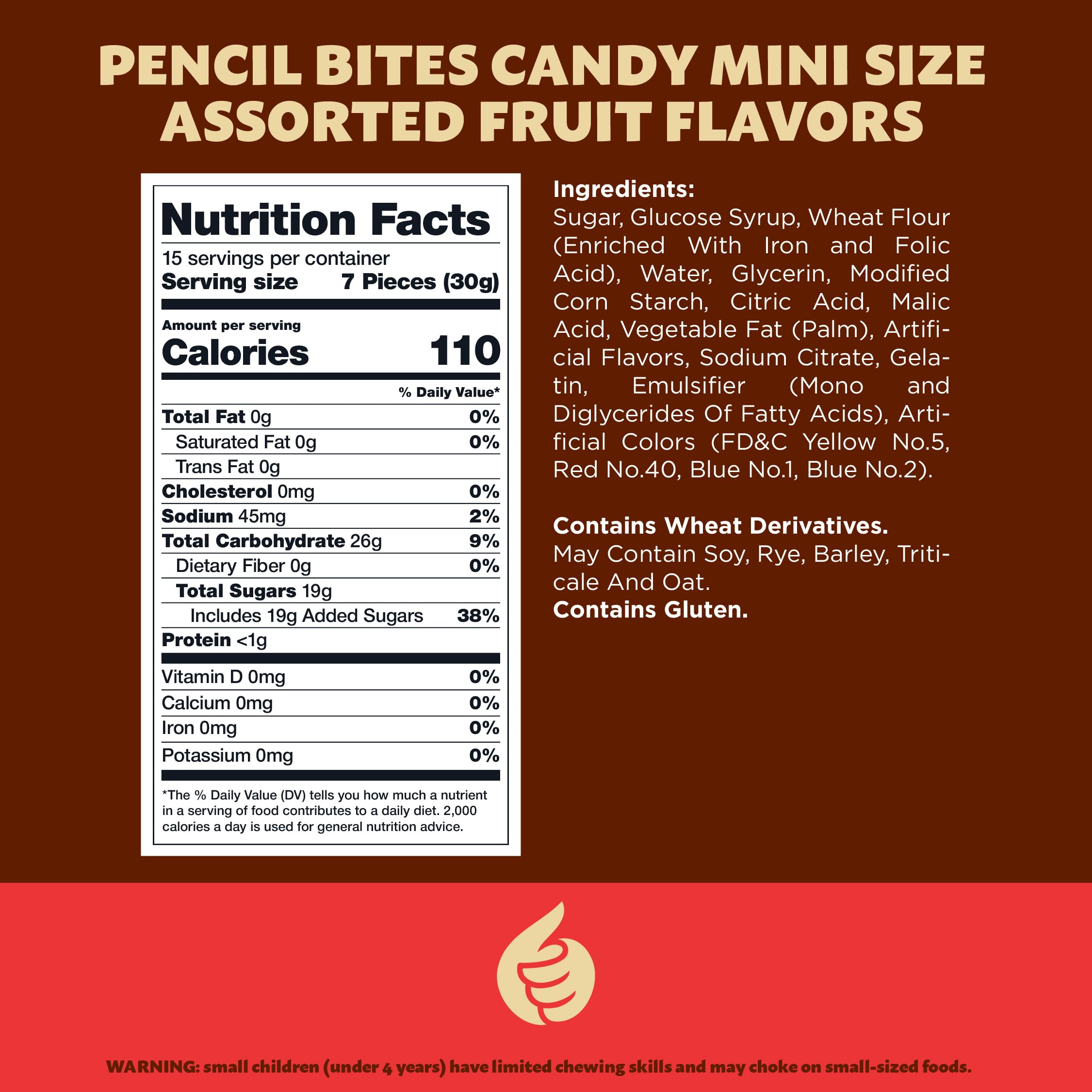 ILIKE Pencil Bites mini rope candies shown in a display for events.