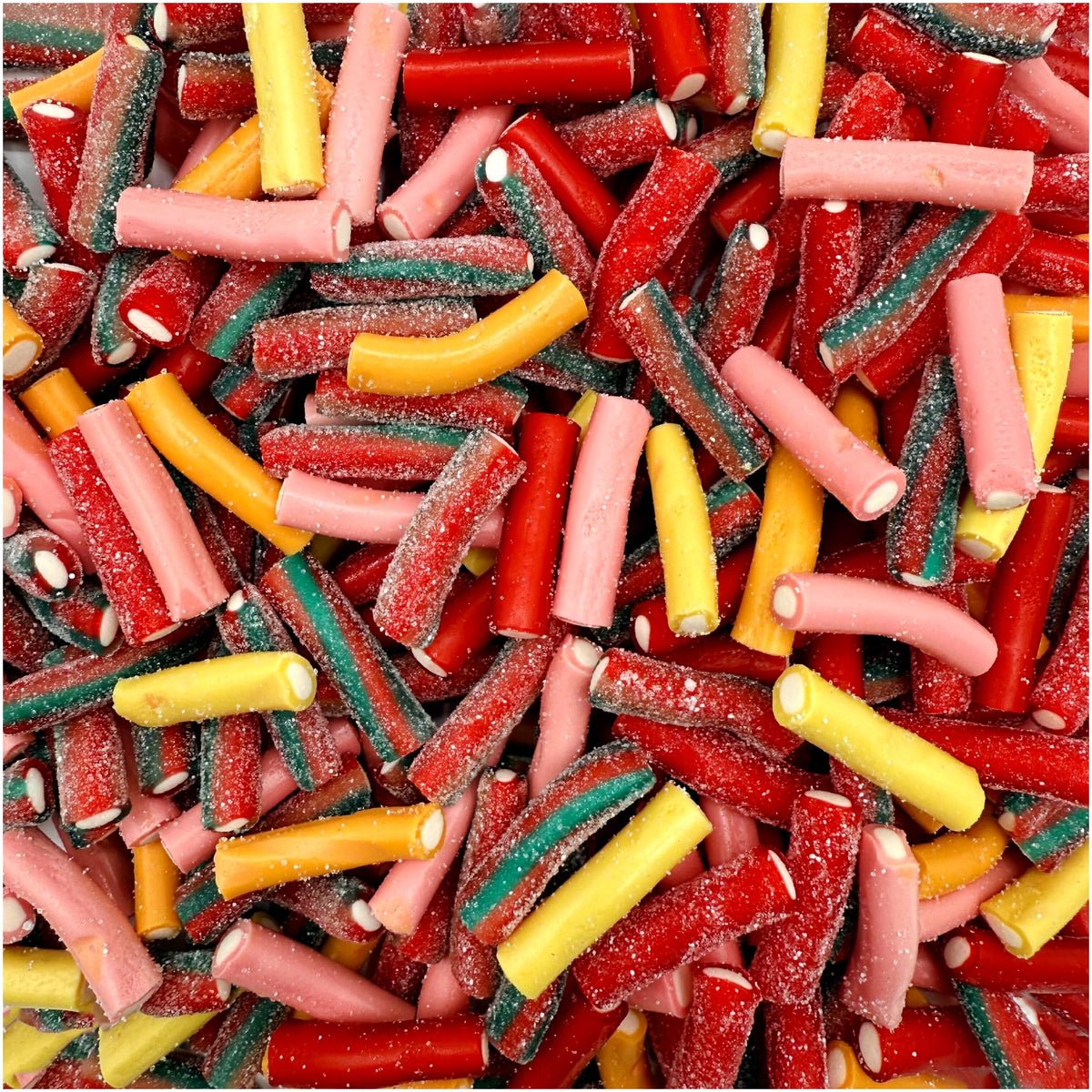 ILIKE Pencil Bites rainbow colors in a bag, perfect for party sharing.
