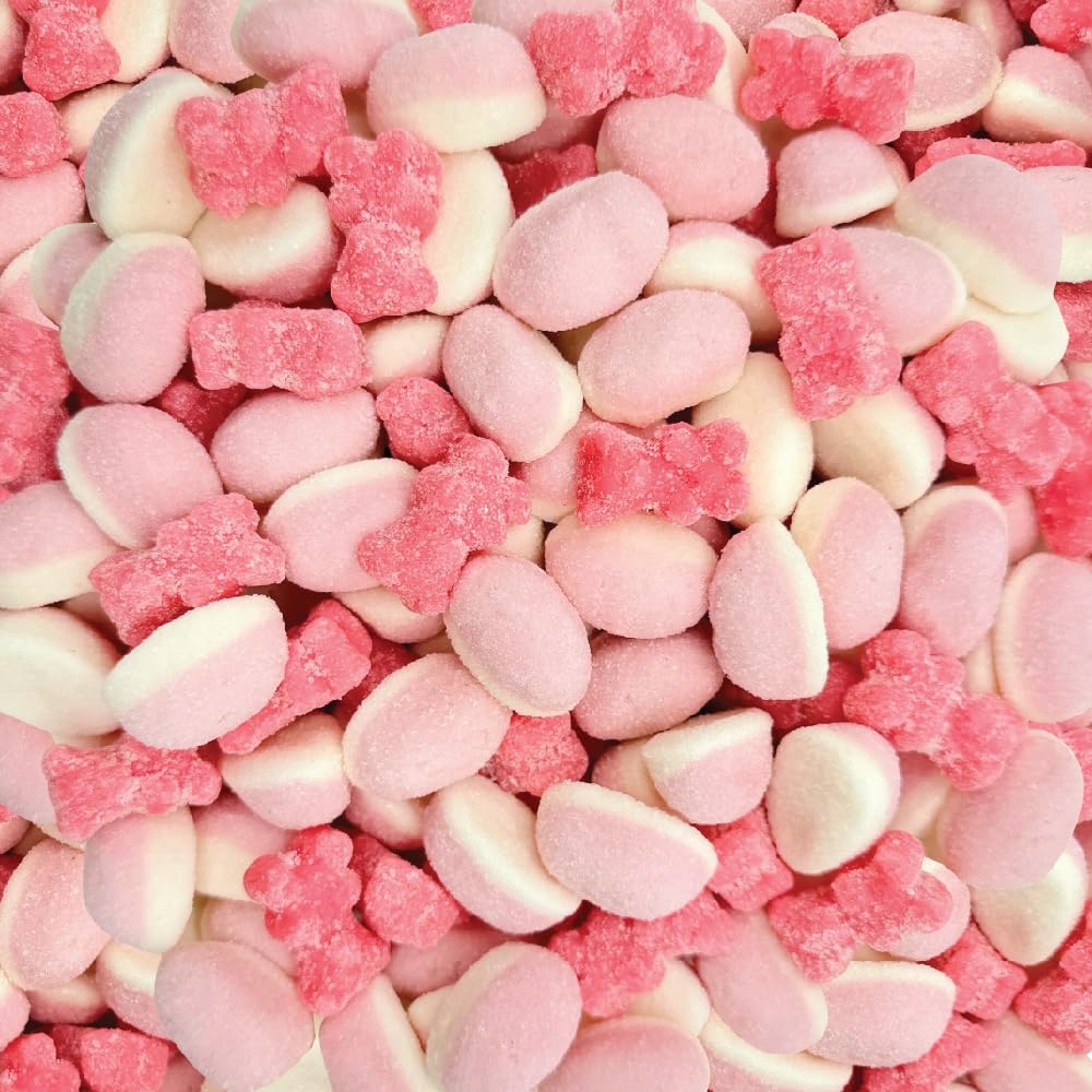 ILIKE Pink Candy Mix: sour tutti-frutti bears for tangy flavor and colorful party treats.