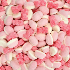 ILIKE Pink Candy Mix: sour tutti-frutti bears for tangy flavor and colorful party treats.