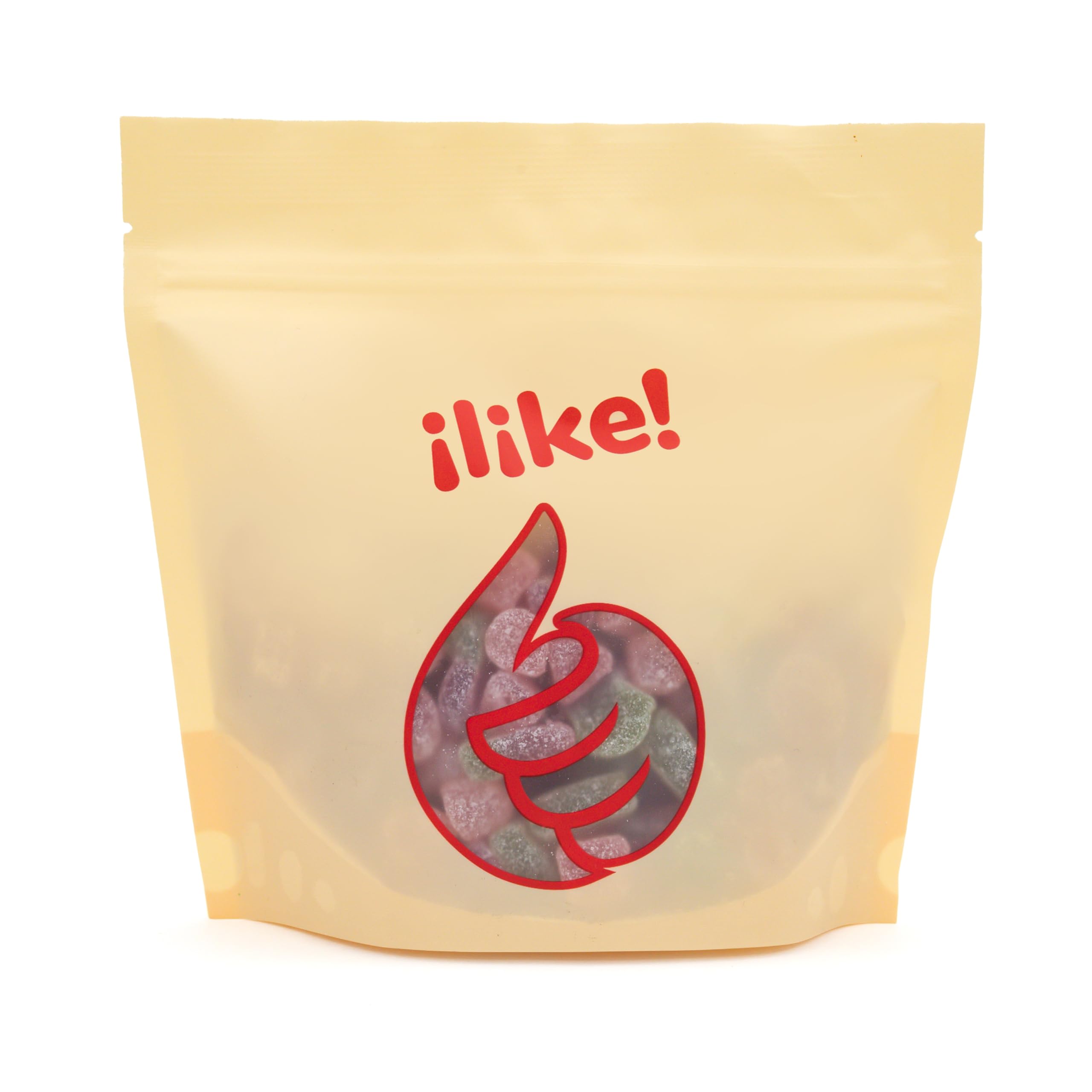 ILike! Sour Fruit Jelly Candy Mix packaging shot shows dye-free candy options.