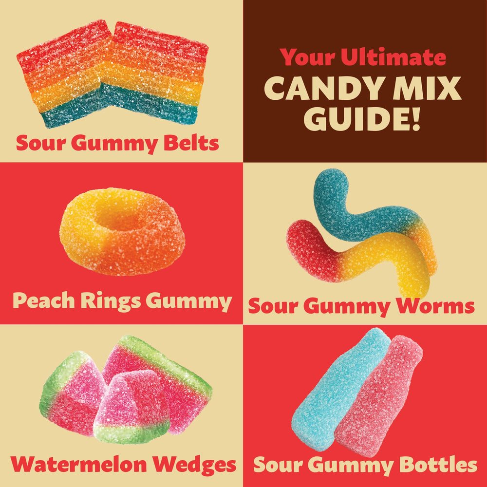 ILIKE! Sour worms add tangy fun to party jars and buffets.