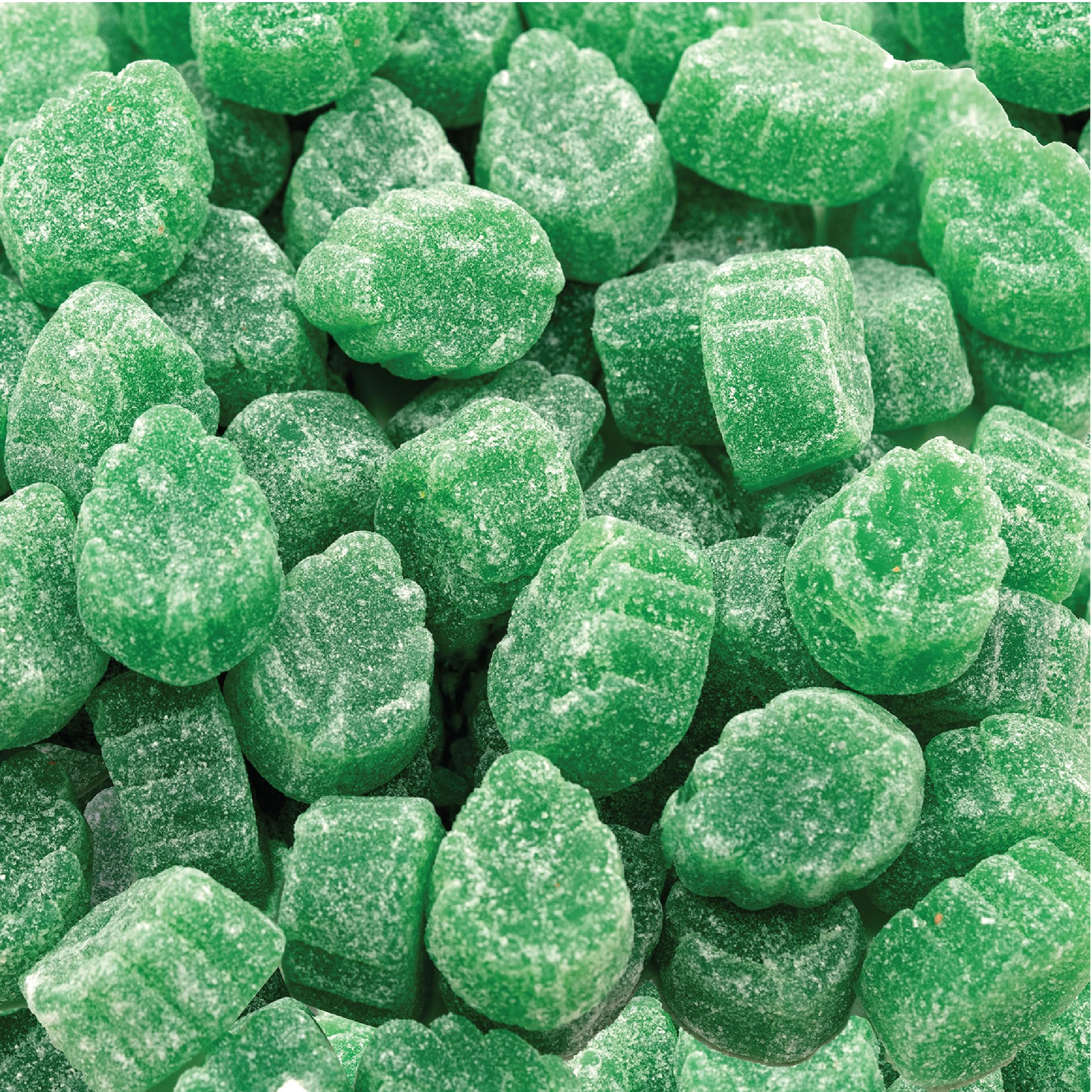 ILIKE! Spearmint leaves jelly candy bulk bag ideal for party spreads.