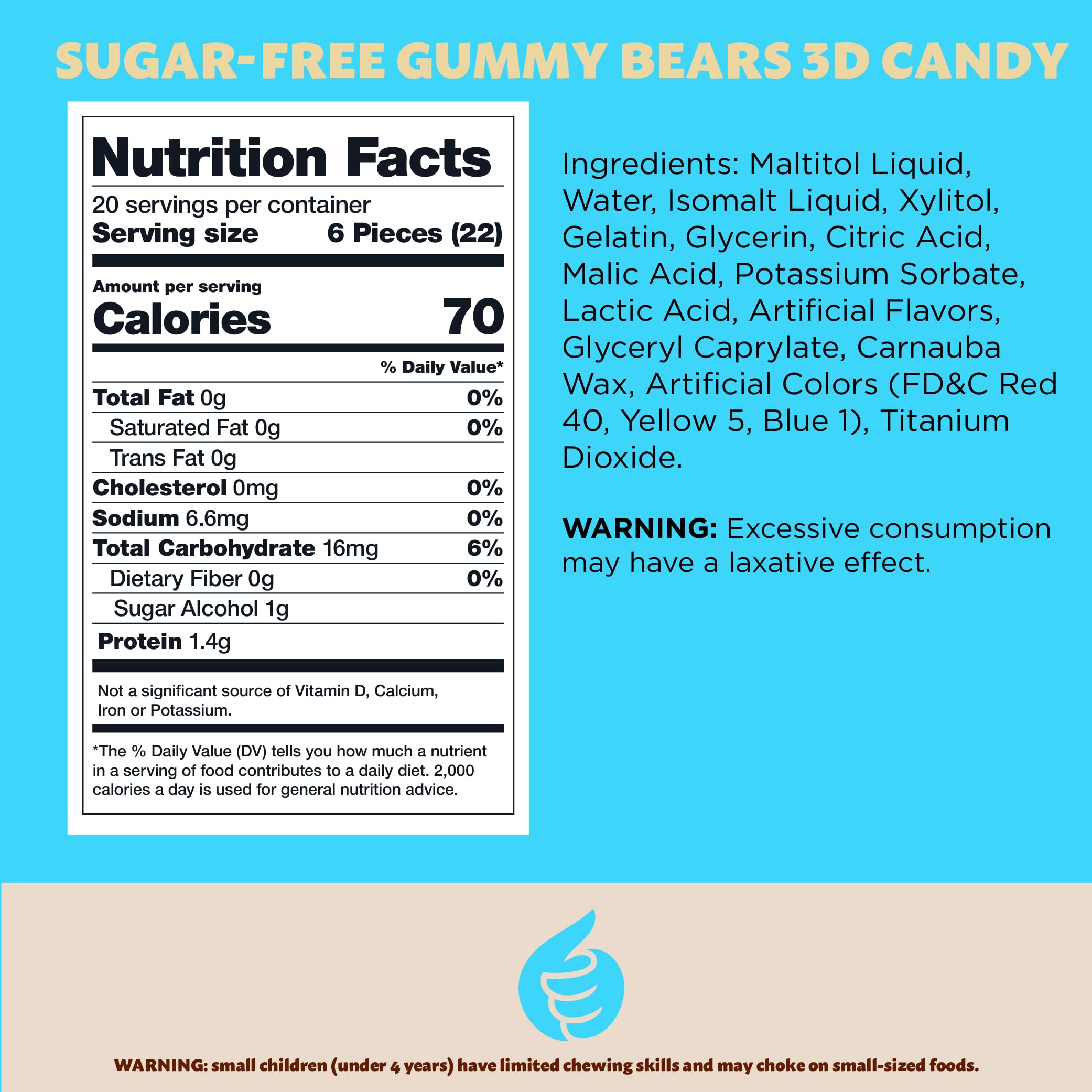 ILIKE! Sugar-Free Gummi Bears in assorted fruit flavors for chewy delight.