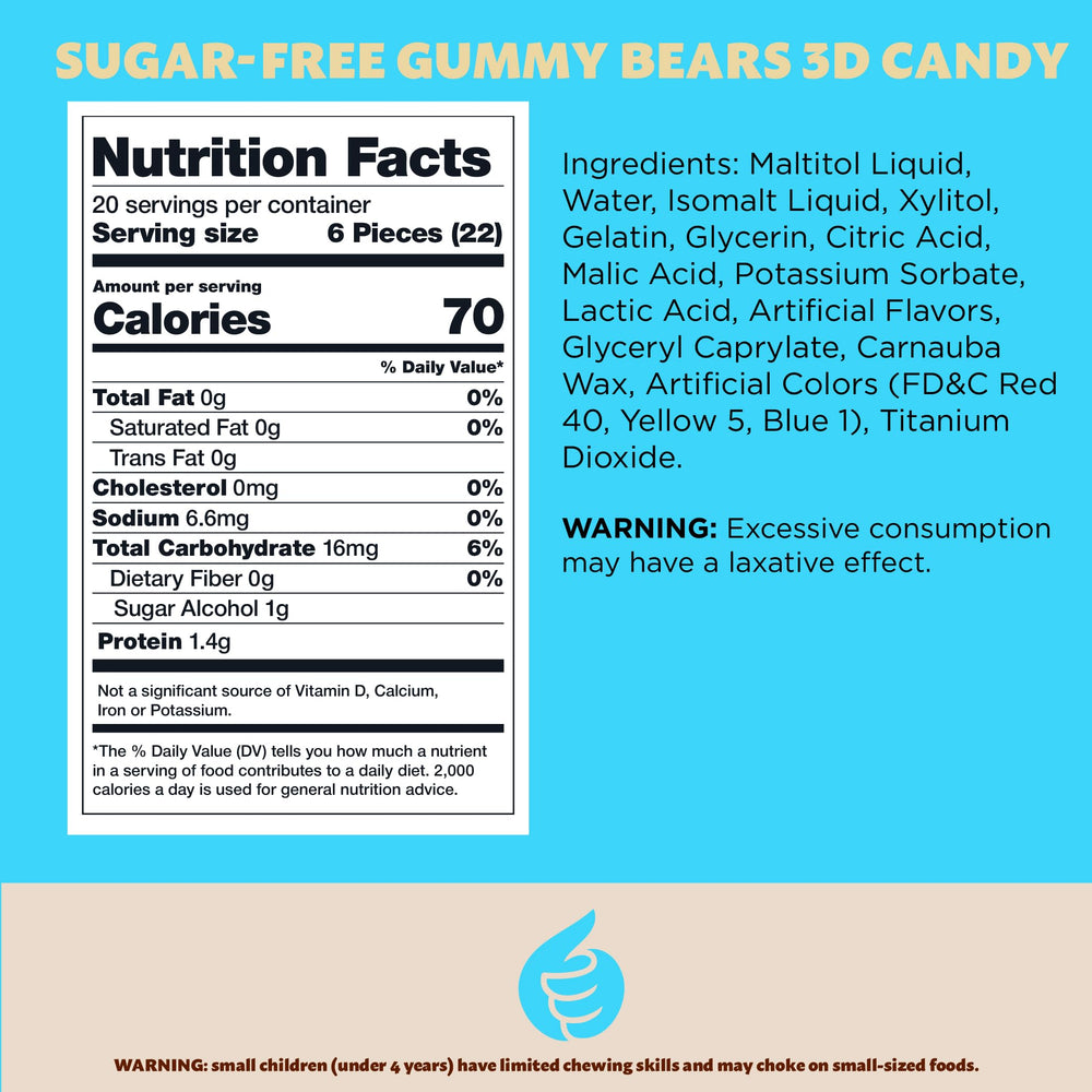 ILIKE! Sugar-Free Gummi Bears in assorted fruit flavors for chewy delight.