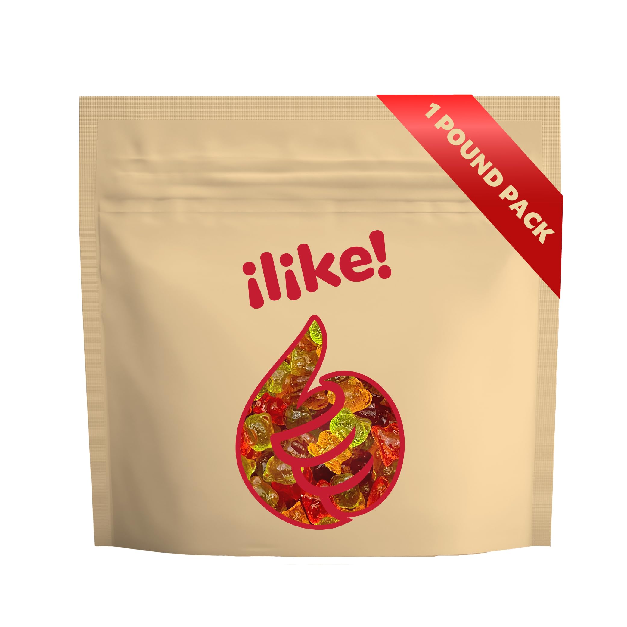 ILIKE! Sugar-Free Gummi Bears with soft, chewy texture for a quick treat.