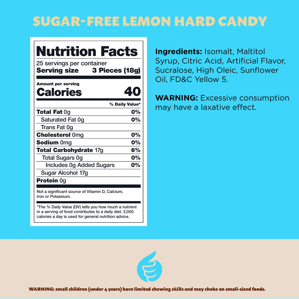 ILIKE! Sugar-Free Lemon Hard Candy close-up of lemony pieces for a refreshing break.