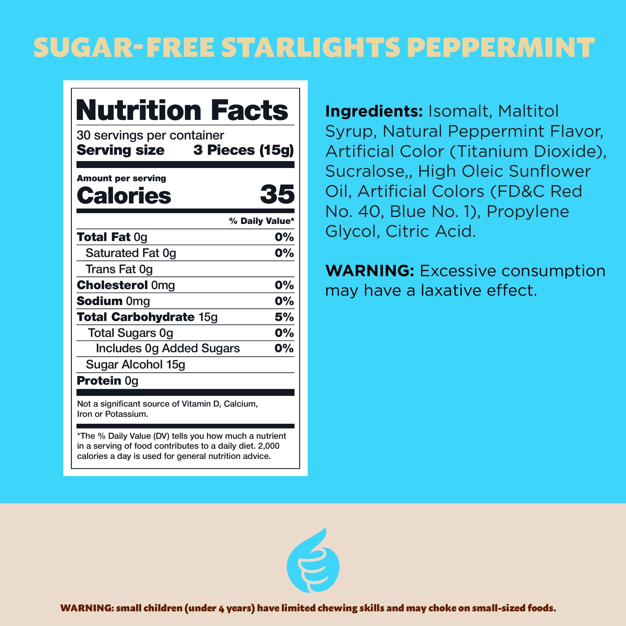 ILike! Sugar-Free Starlight Mints mint pieces ready to freshen breath.