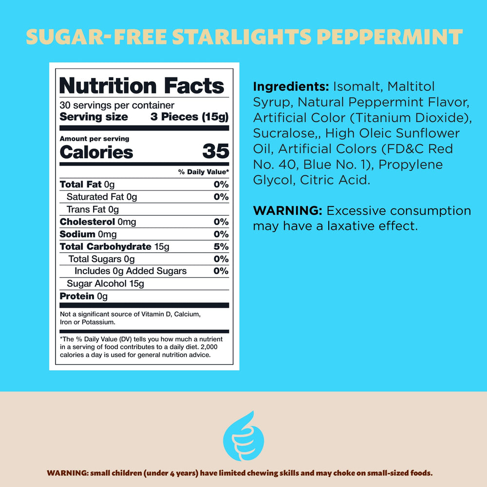 ILike! Sugar-Free Starlight Mints mint pieces ready to freshen breath.