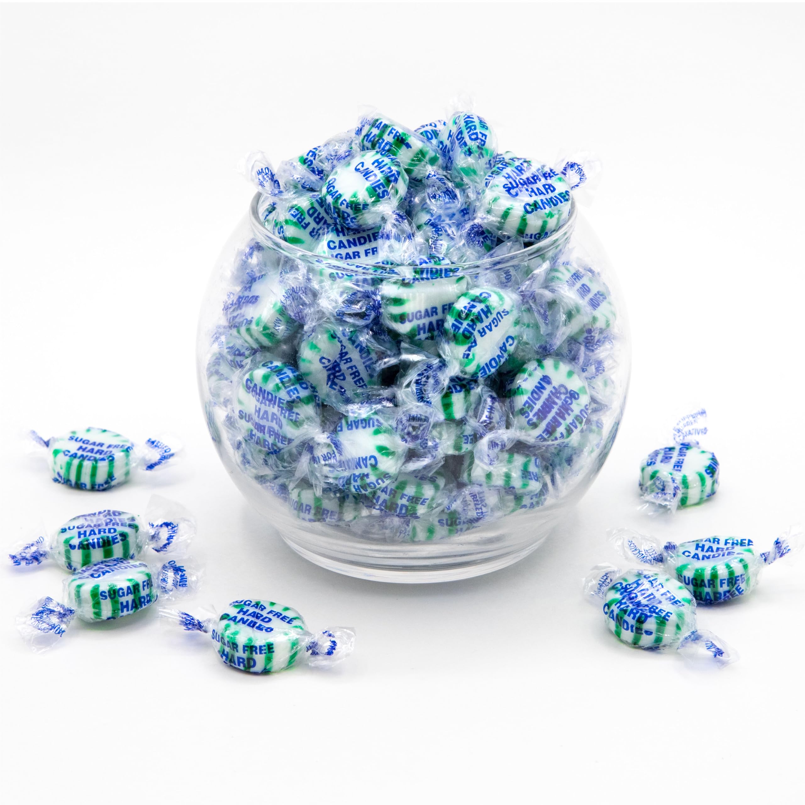 ILIKE! Minty hard candy close-up suggesting refreshing scent and texture.