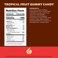 Gummies collection close-up showing fruit-forward shapes and flavors