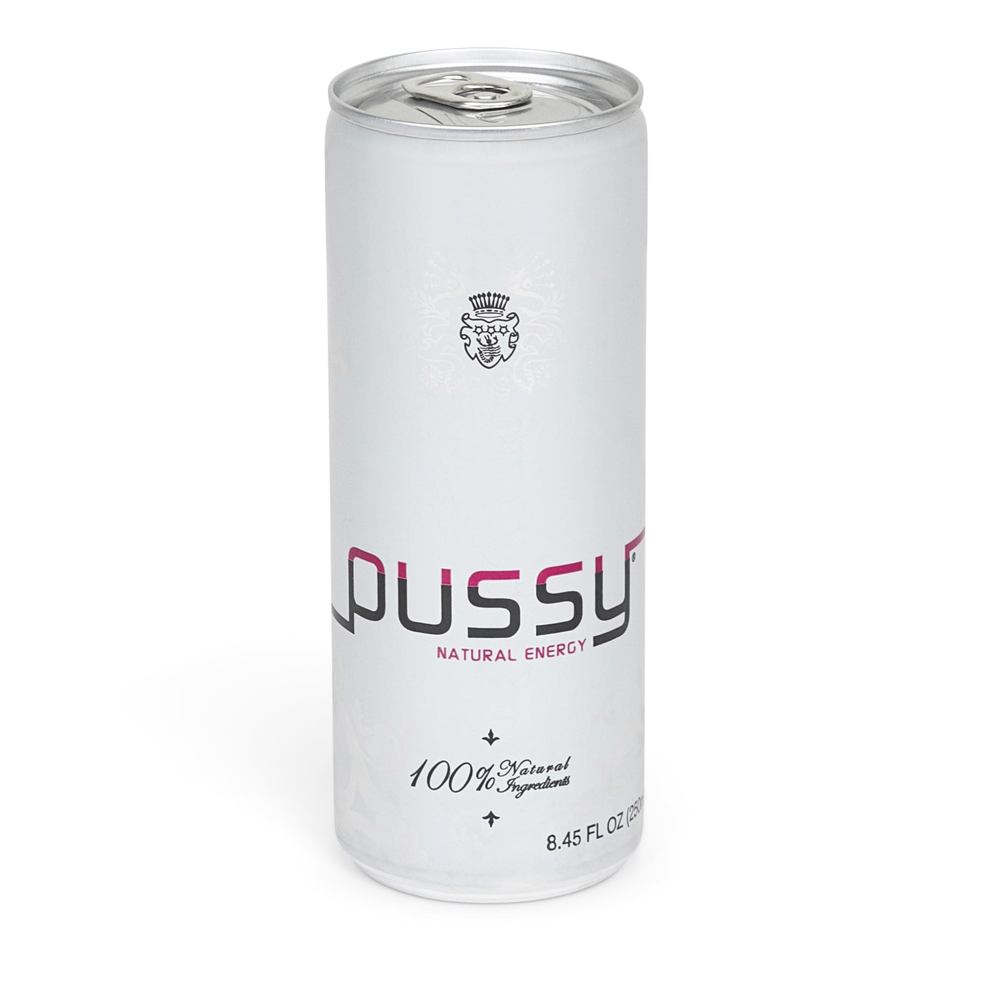 ILIOS Pussy's Natural Energy Drink carbonated bubbles in a glass offering refreshing lift.