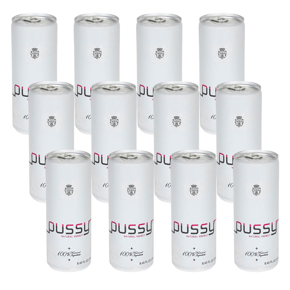 ILIOS Pussy's Natural Energy Drink pack of 12 x 250ml for convenient energy on the go.