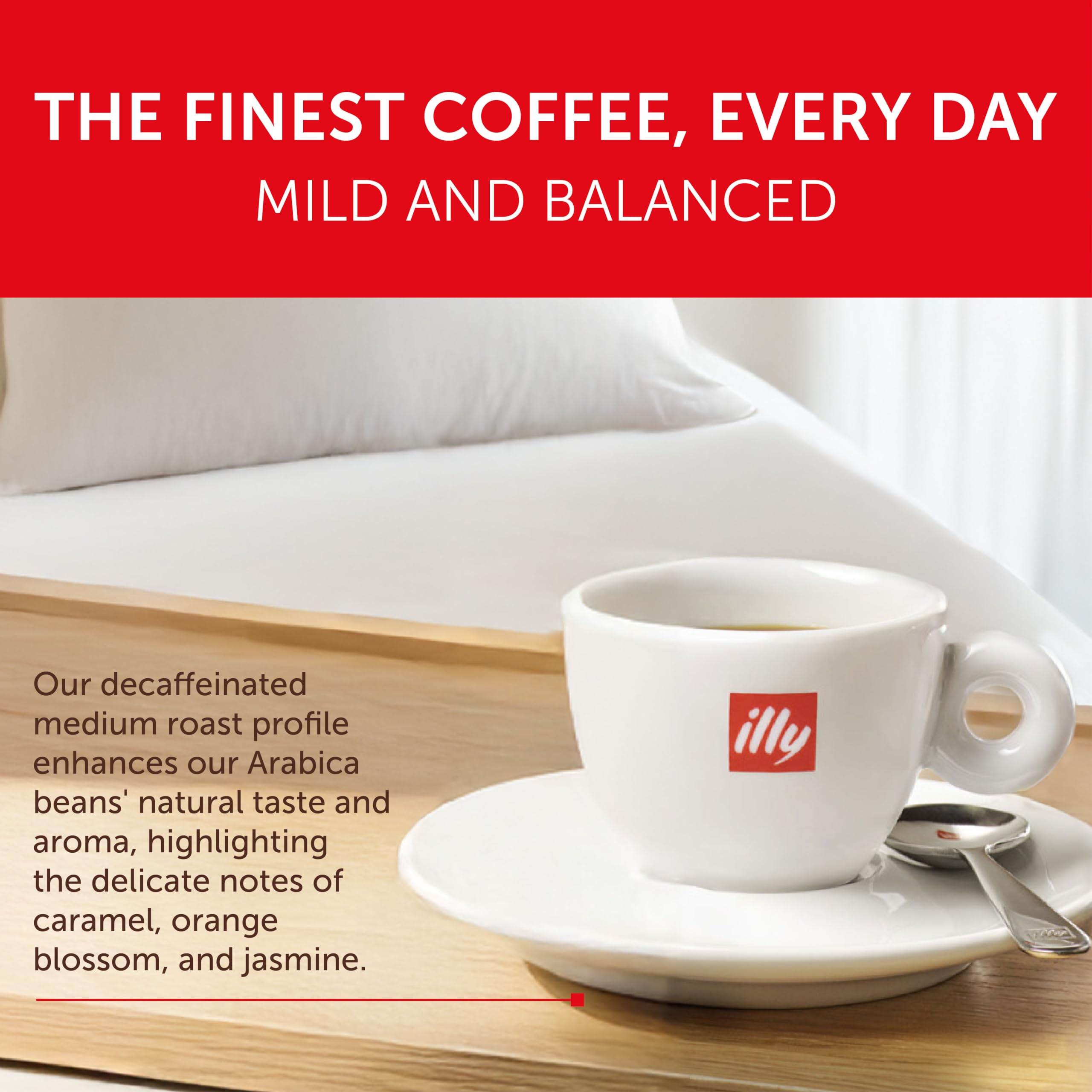 illy 100 percent Arabica beans closeup highlighting high quality and sustainable sourcing