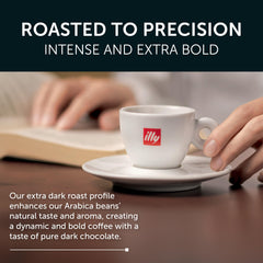 illy arabica beans selection image emphasizes premium 100% Arabica quality.