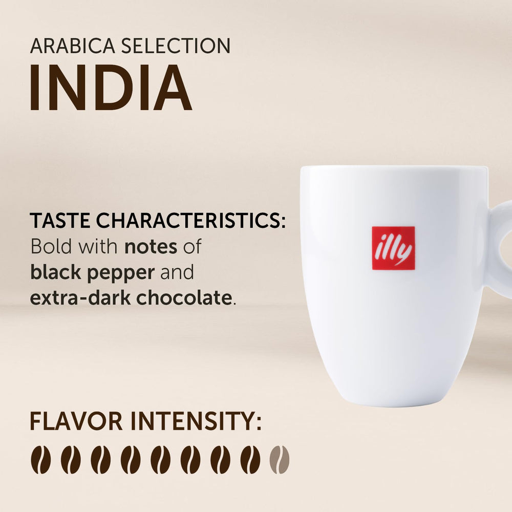 Illy aroma close-up of beans highlighting rich scent and balanced flavor.