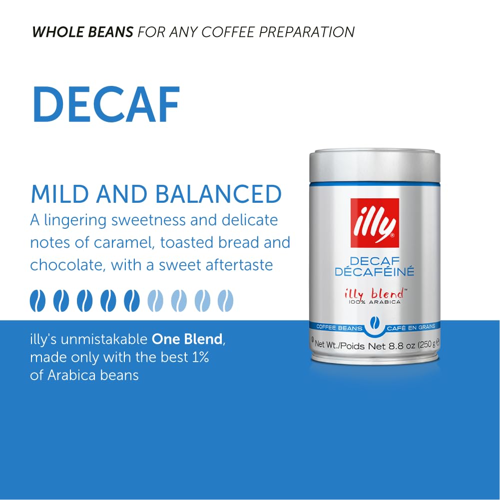 illy Classico Decaf ground for espresso ready convenience and consistent taste