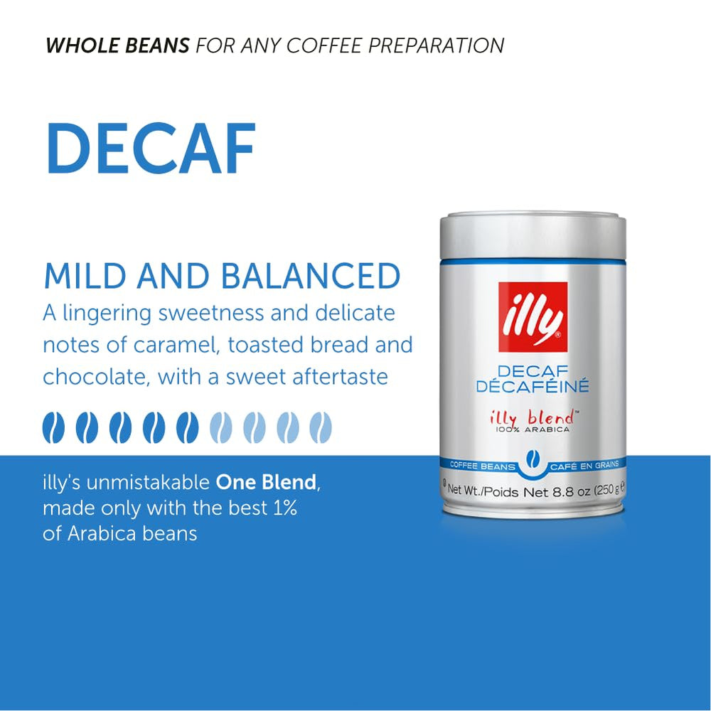illy Classico Decaf ground for espresso ready convenience and consistent taste
