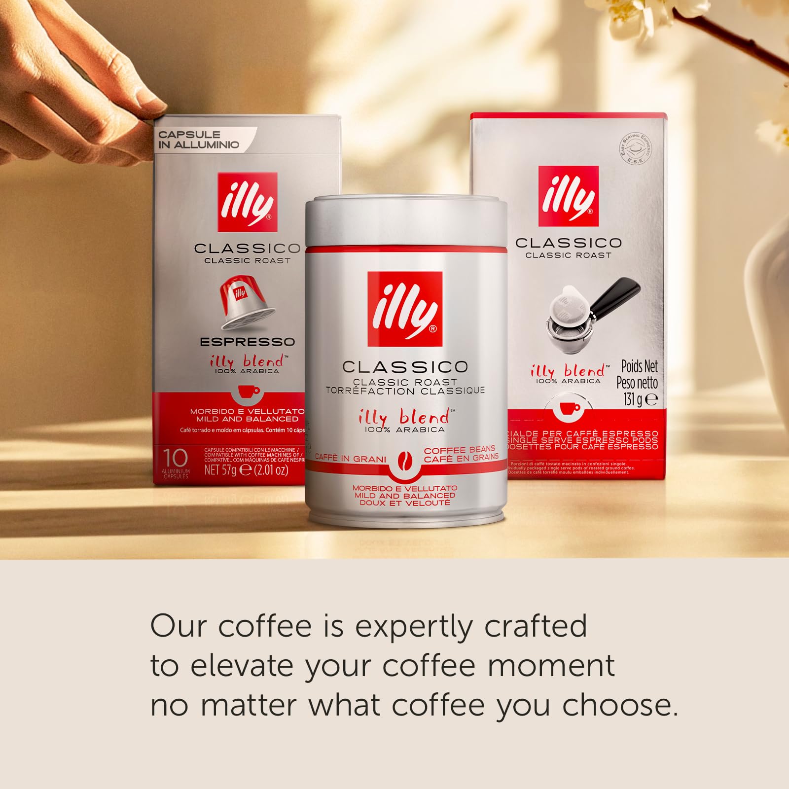 Illy Classico Lungo capsules in Nespresso machine for quick, barista-style mornings.
