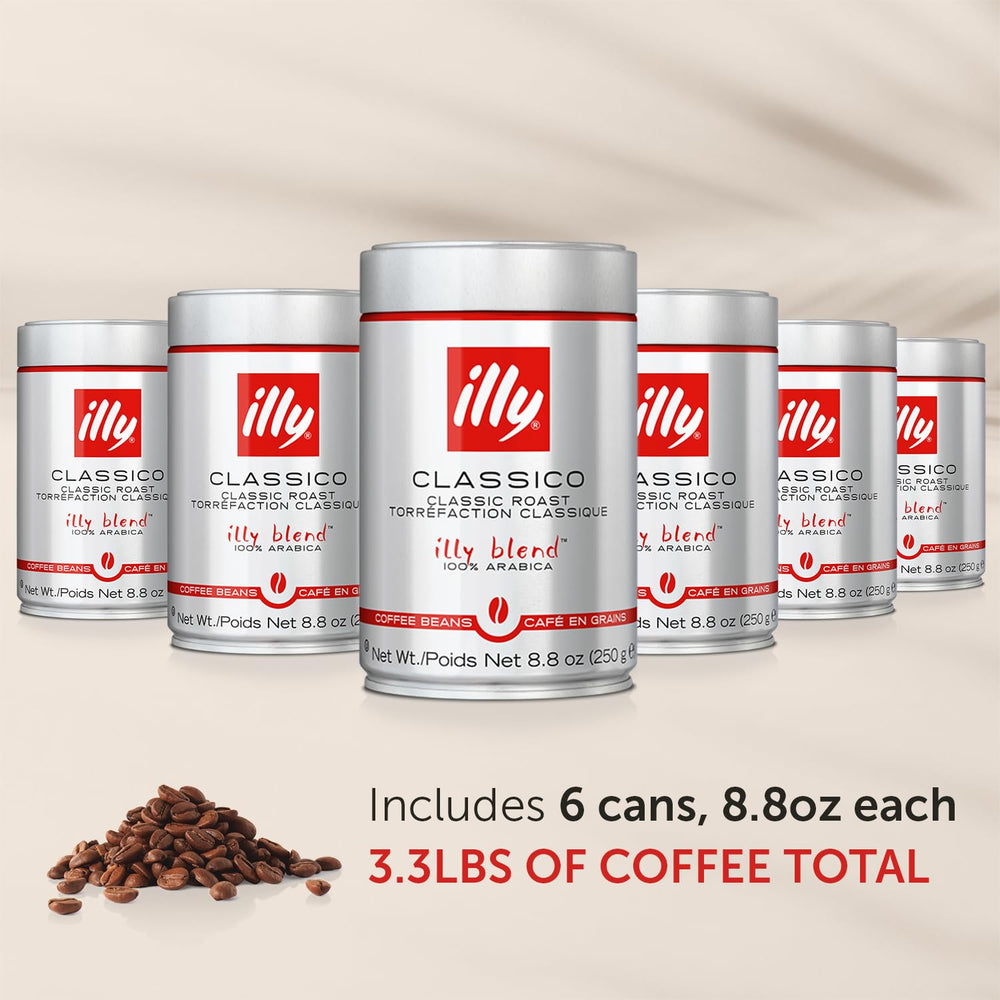 Illy Classico aroma notes of caramel, orange blossom, jasmine enhance your cup.