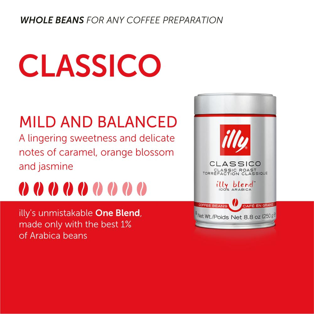 Illy Classico espresso shot illustrating balanced flavor for espresso lovers.