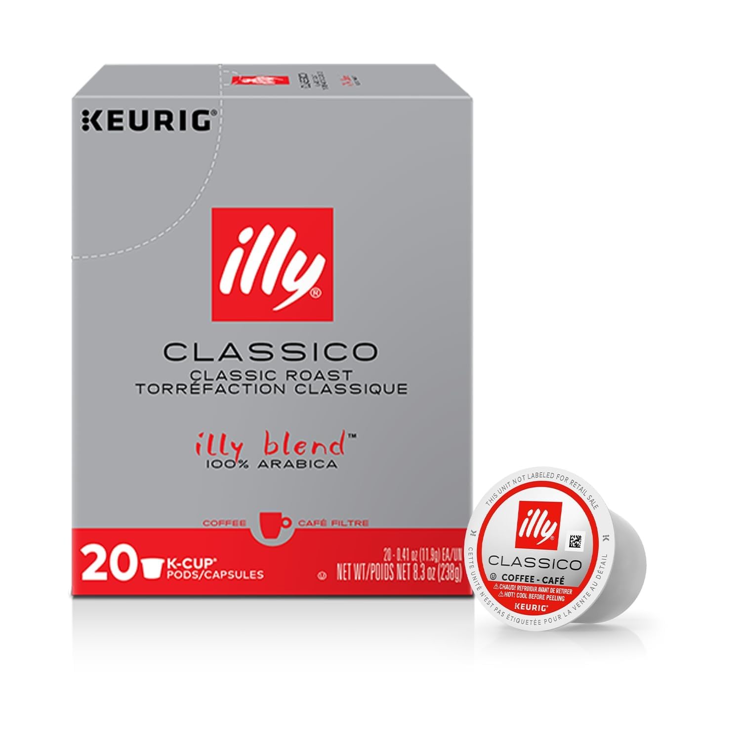 illy Classico Medium Roast K-Cup pack, convenient single-serve pods for Keurig machines.