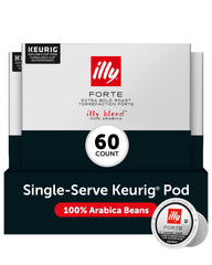 illy Forte dark roast K-Cup close-up highlights bold flavor and aroma