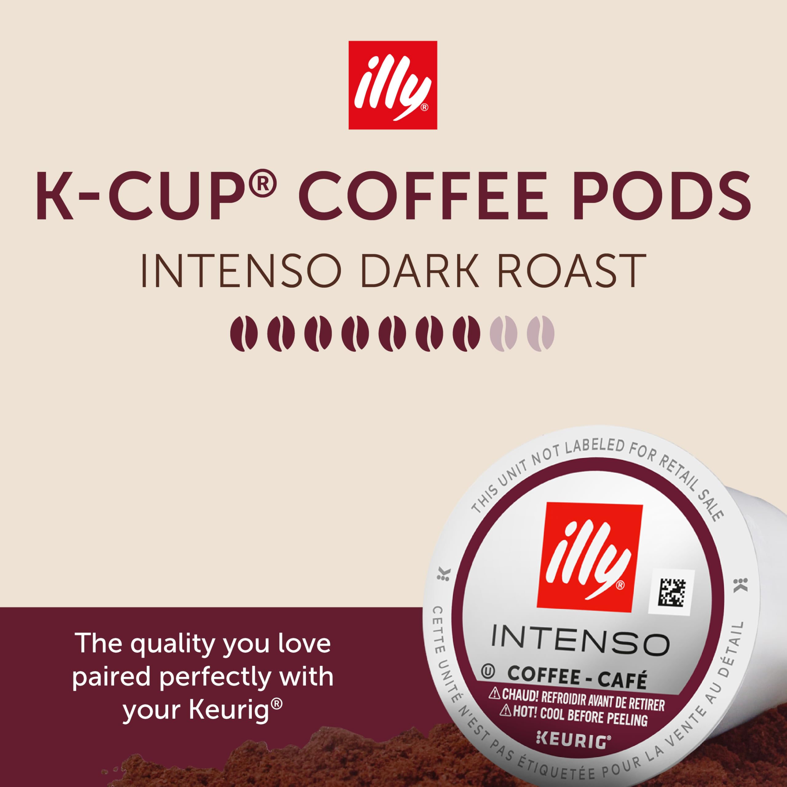 Illy K-Cups on a shelf display for convenient morning brewing.