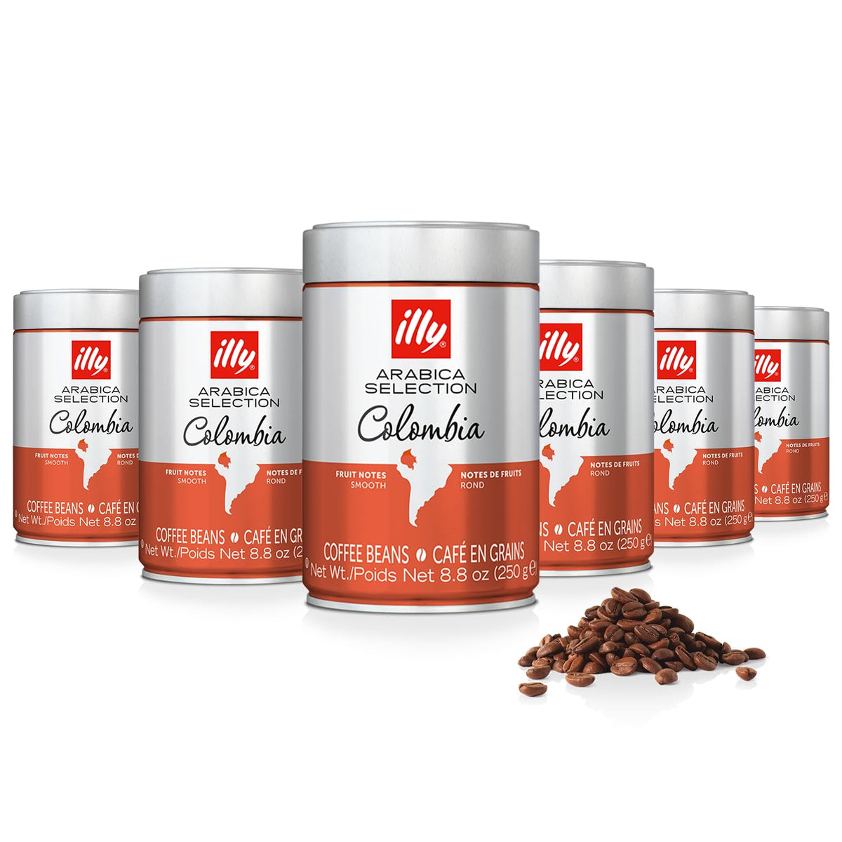 illy Colombia single-origin medium roast beans ready to grind for espresso or drip