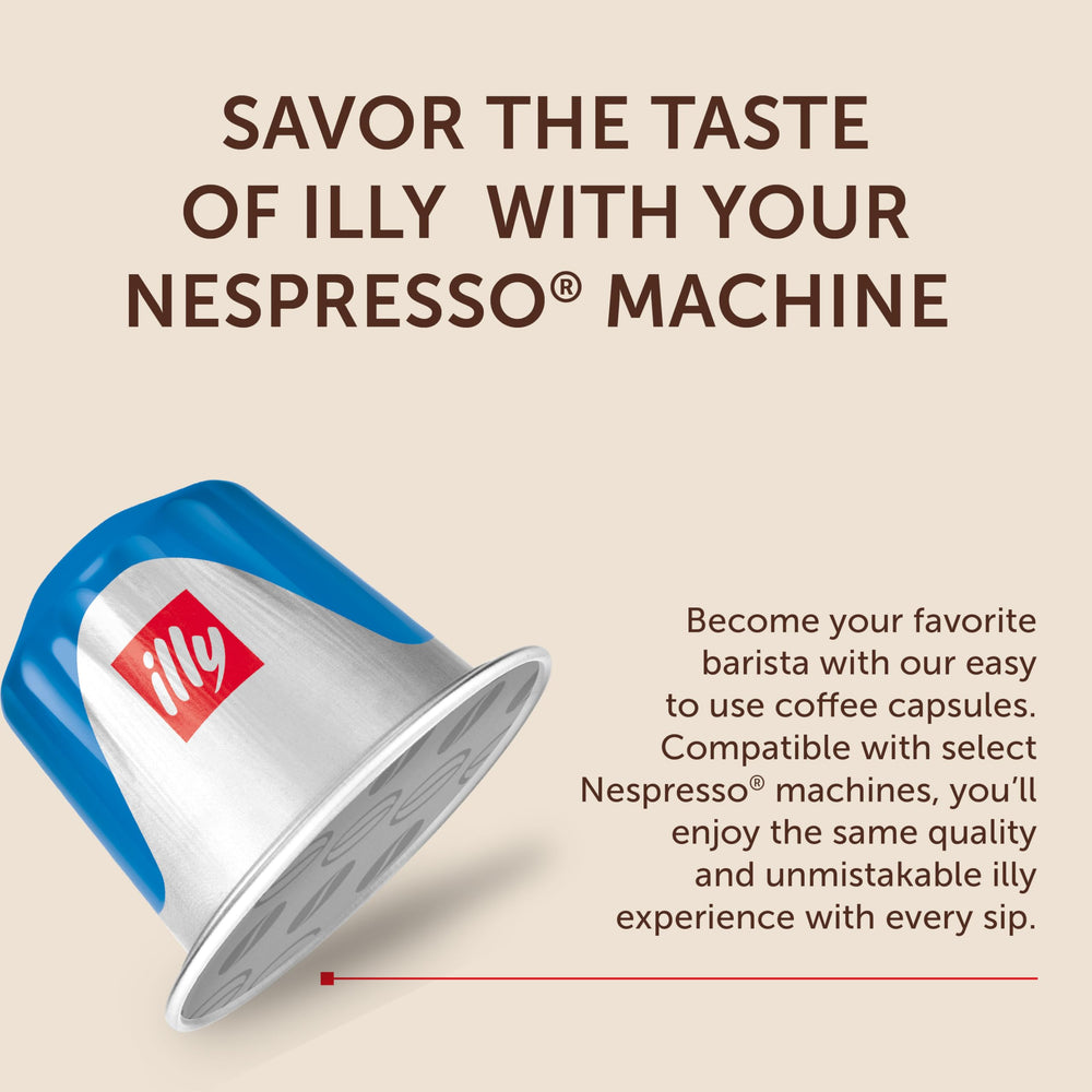 illy capsules compatible with Nespresso machines enable simple mornings.