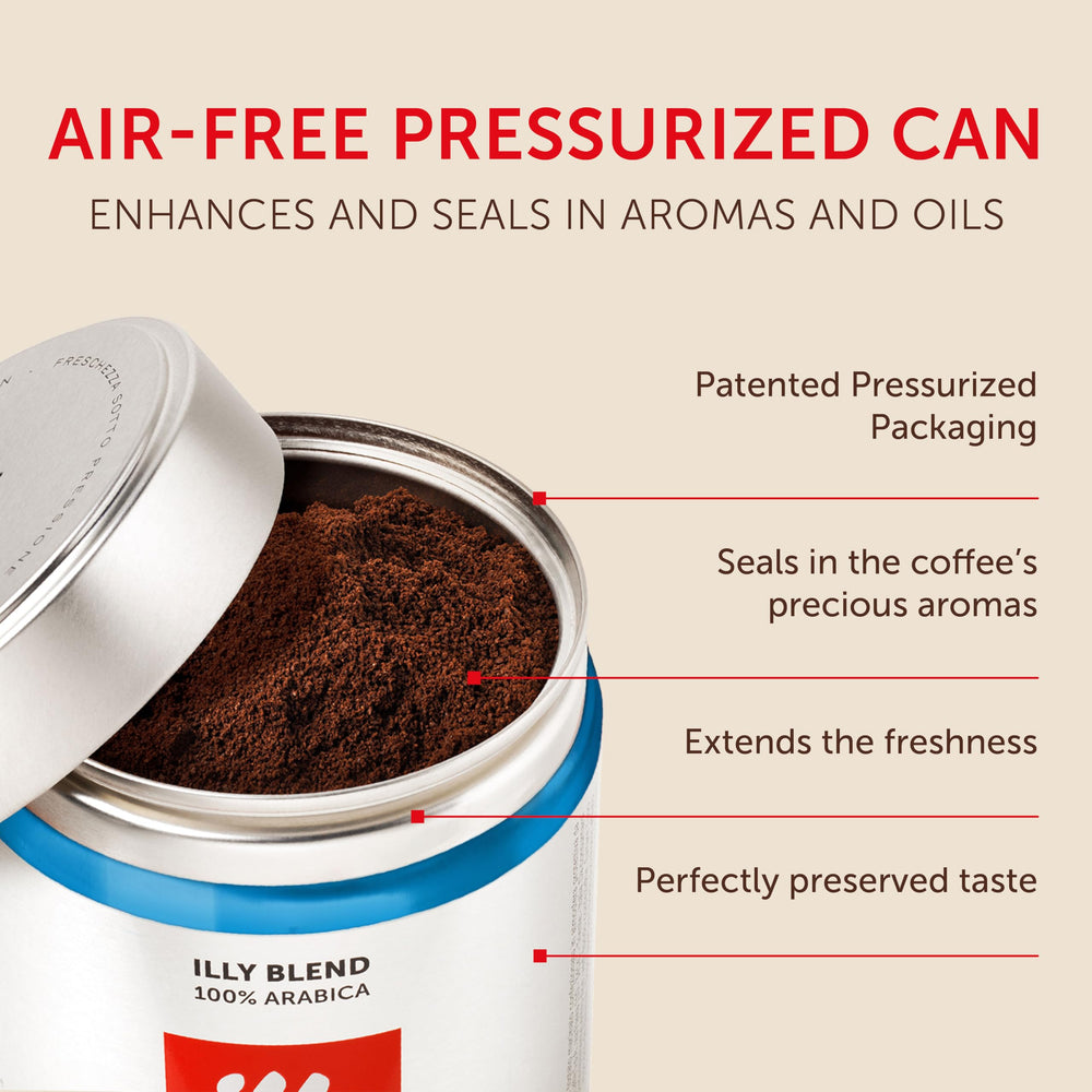 illy decaf aroma with caramel and chocolate notes for a comforting sip