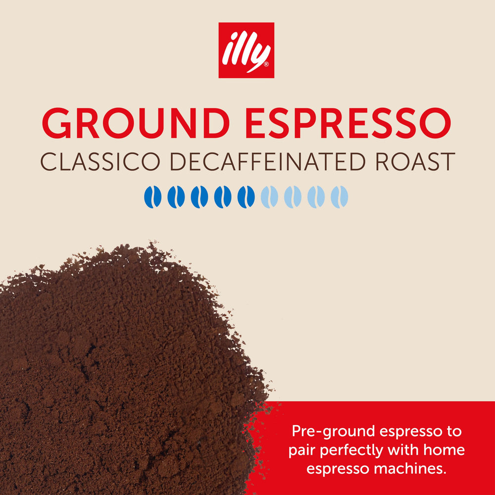 illy decaf ground espresso can seal preserving coffee freshness and aroma