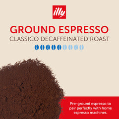 illy decaf ground espresso can seal preserving coffee freshness and aroma