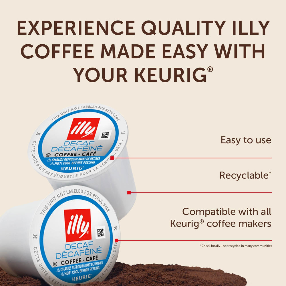 illy decaf K-Cup Classico aroma with caramel and chocolate hints