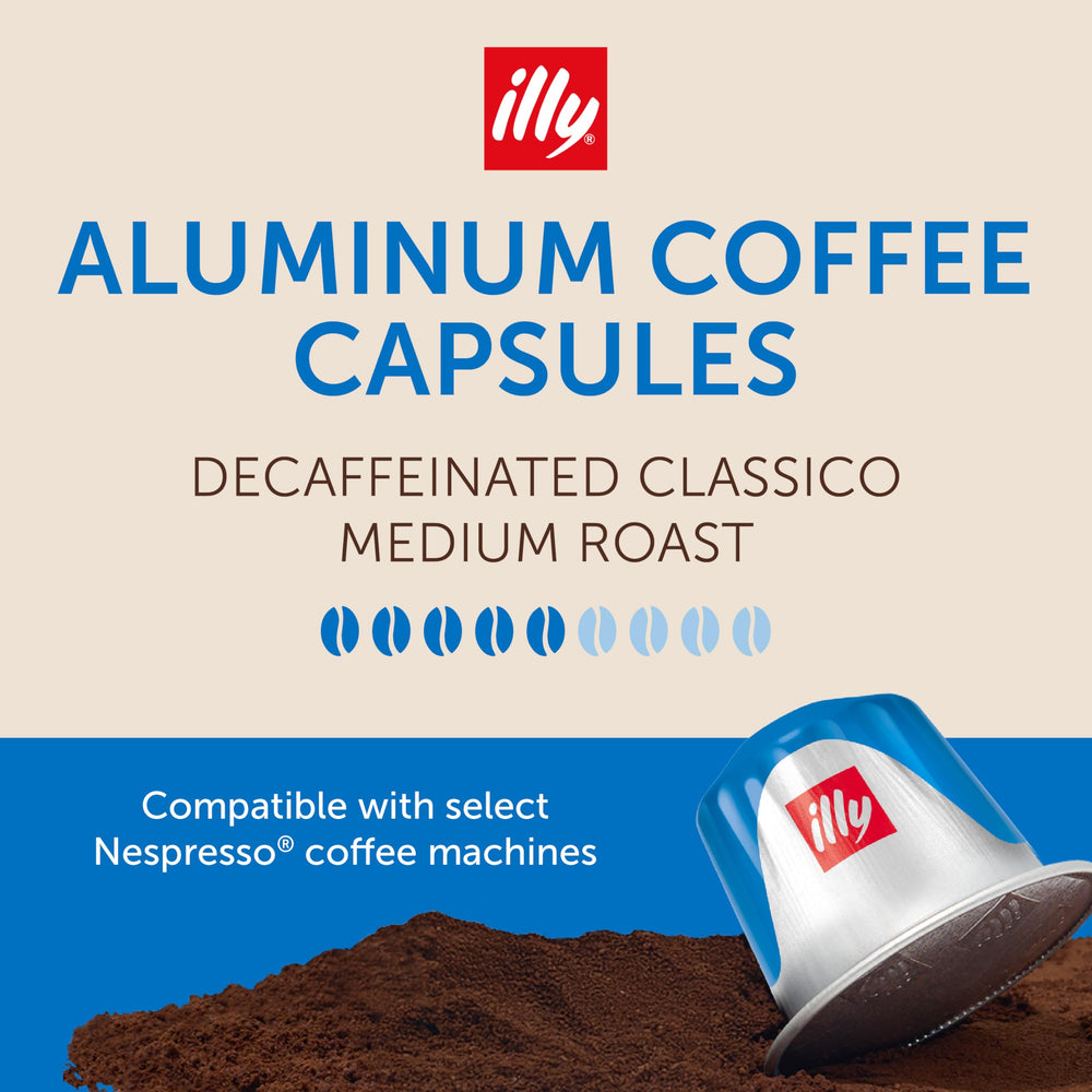 illy decaf pod open pack image highlights easy, grab-and-go brewing.