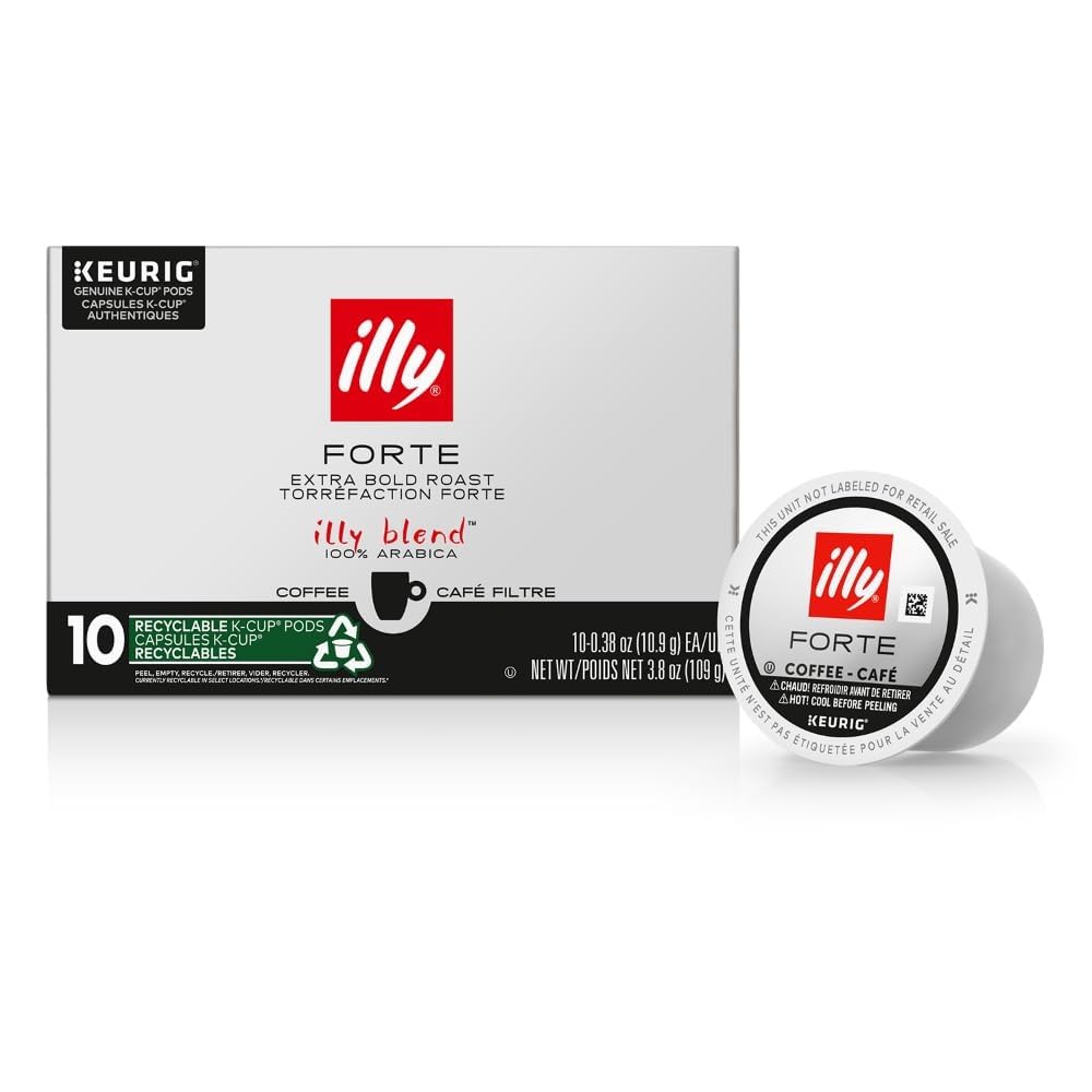 illy Forte K Cup bold intense pod highlights a strong aroma for quick Keurig brews.