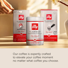 illy ground moka ground coffee grounds ready for moka pot brewing.