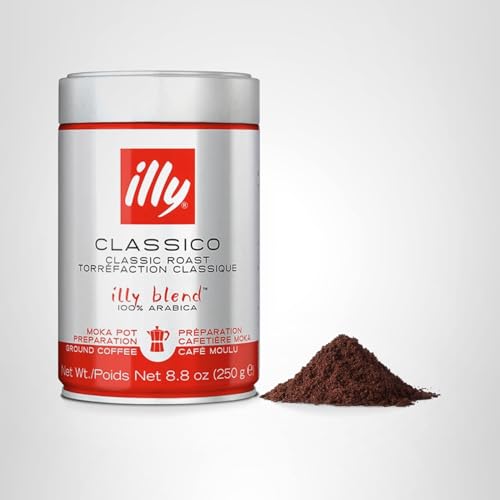 Sustainability and quality highlighted in illy pressurized can packaging.