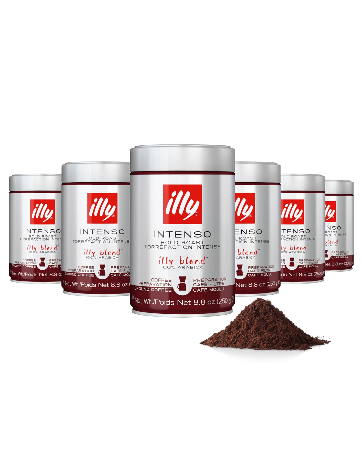 illy Ground Drip Coffee Intenso pack shot highlighting premium packaging for at-home brewing